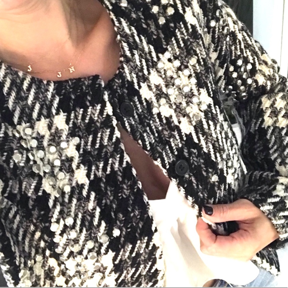Gestuz x Intermix white black studded crop jacket - Picture 4 of 8